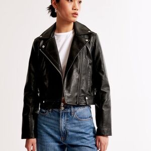 Abercrombie Black Leather Jacket